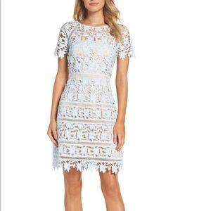 eliza j blue lace dress